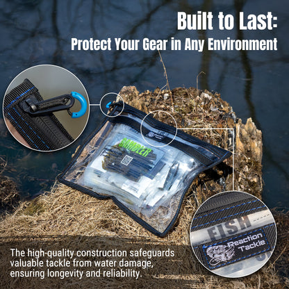 Reaction Tackle Clear Storage Bag Tackle Pak - Water-Resistant Plastic Storage - New