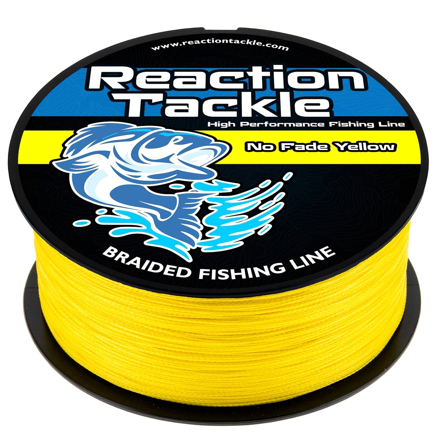 Reaction Tackle Braided Fishing Line - NO FADE Yellow - NEW